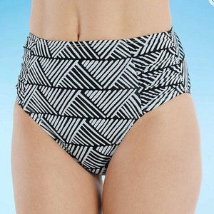 Mynah High Waist Geometric Print Bikini Swimsuit Bottom NWT Sz S